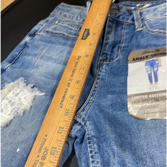 Seven7 limited edition high rise white & paint deco, lace tiny gems - Picture 8 of 11